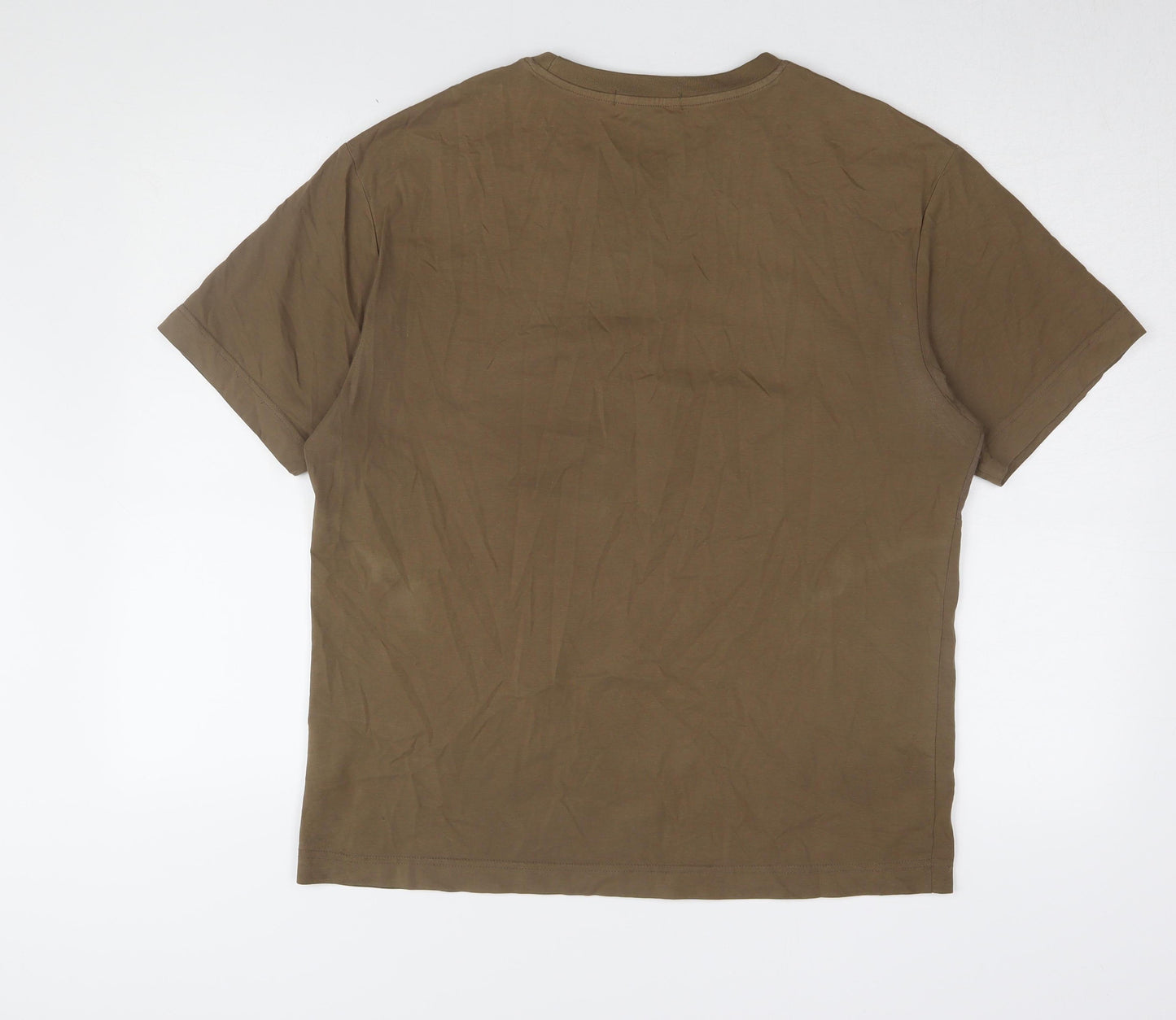 BOTEDANNU Men's Brown 2XL T-Shirt, Short Sleeve, Jersey