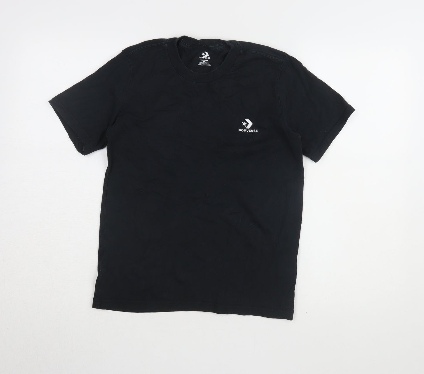 Converse Unisex Black Cotton Basic T-Shirt 2XS