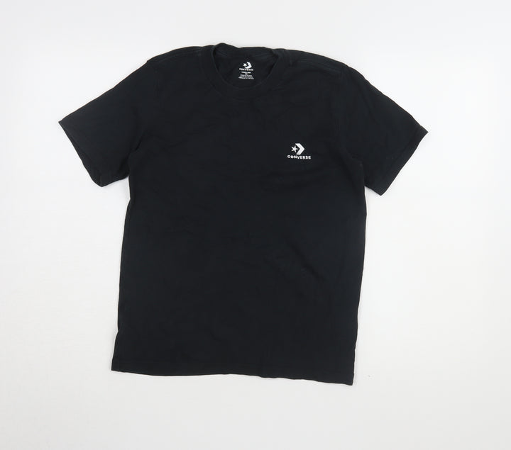 Converse Unisex Black Cotton Basic T-Shirt 2XS