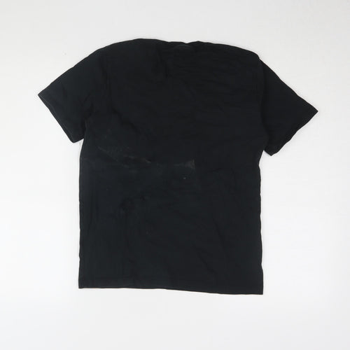 Converse Unisex Black Cotton Basic T-Shirt 2XS