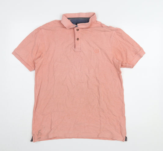 Marks and Spencer Men's Pink Medium Cotton Polo