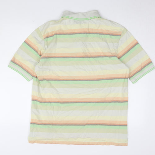 Marks and Spencer Men's Multicoloured Striped Polo M