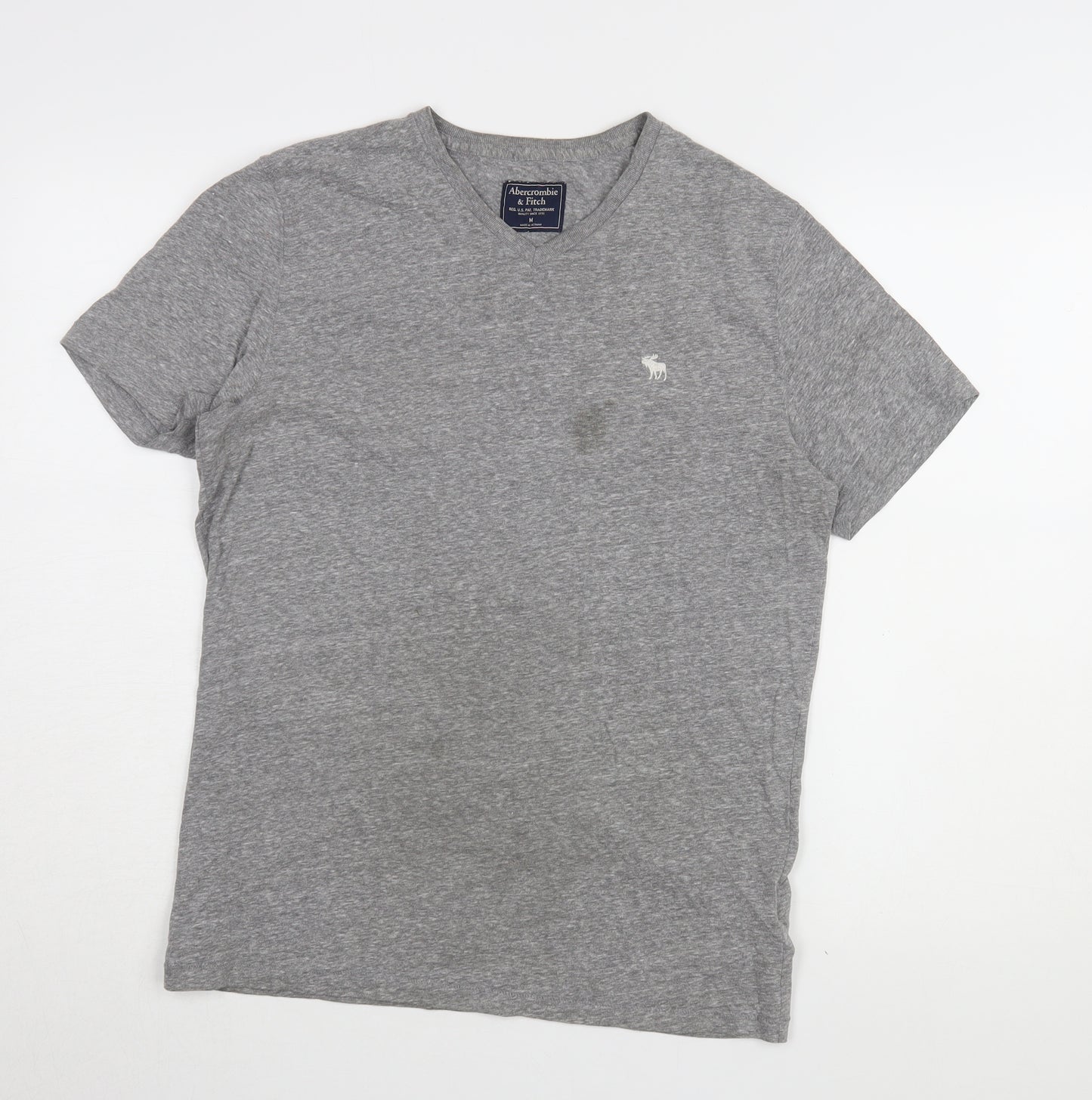 Abercrombie & Fitch Grey Men's M V-Neck T-Shirt