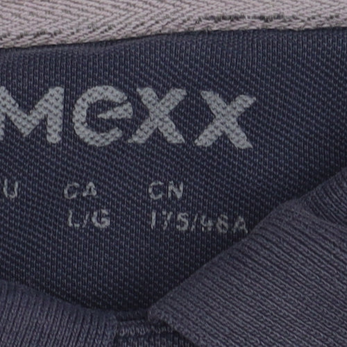 Mexx Men's Blue Polo Shirt Size 12 Solid Cotton Casual