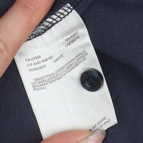 Mexx Men's Blue Polo Shirt Size 12 Solid Cotton Casual