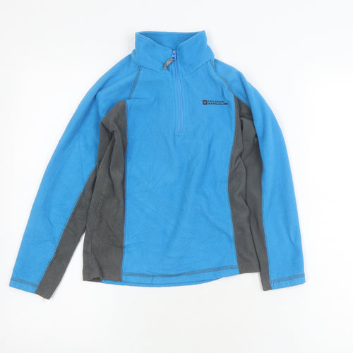 Mountain Warehouse Boys' Blue Fleece 1/4 Zip Sweatshirt 7-8 Years