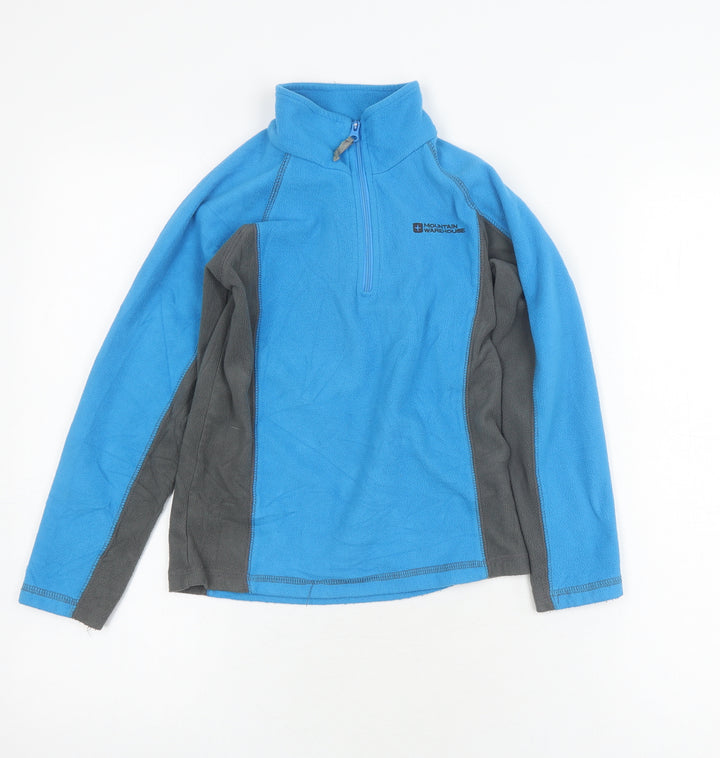 Mountain Warehouse Boys' Blue Fleece 1/4 Zip Sweatshirt 7-8 Years