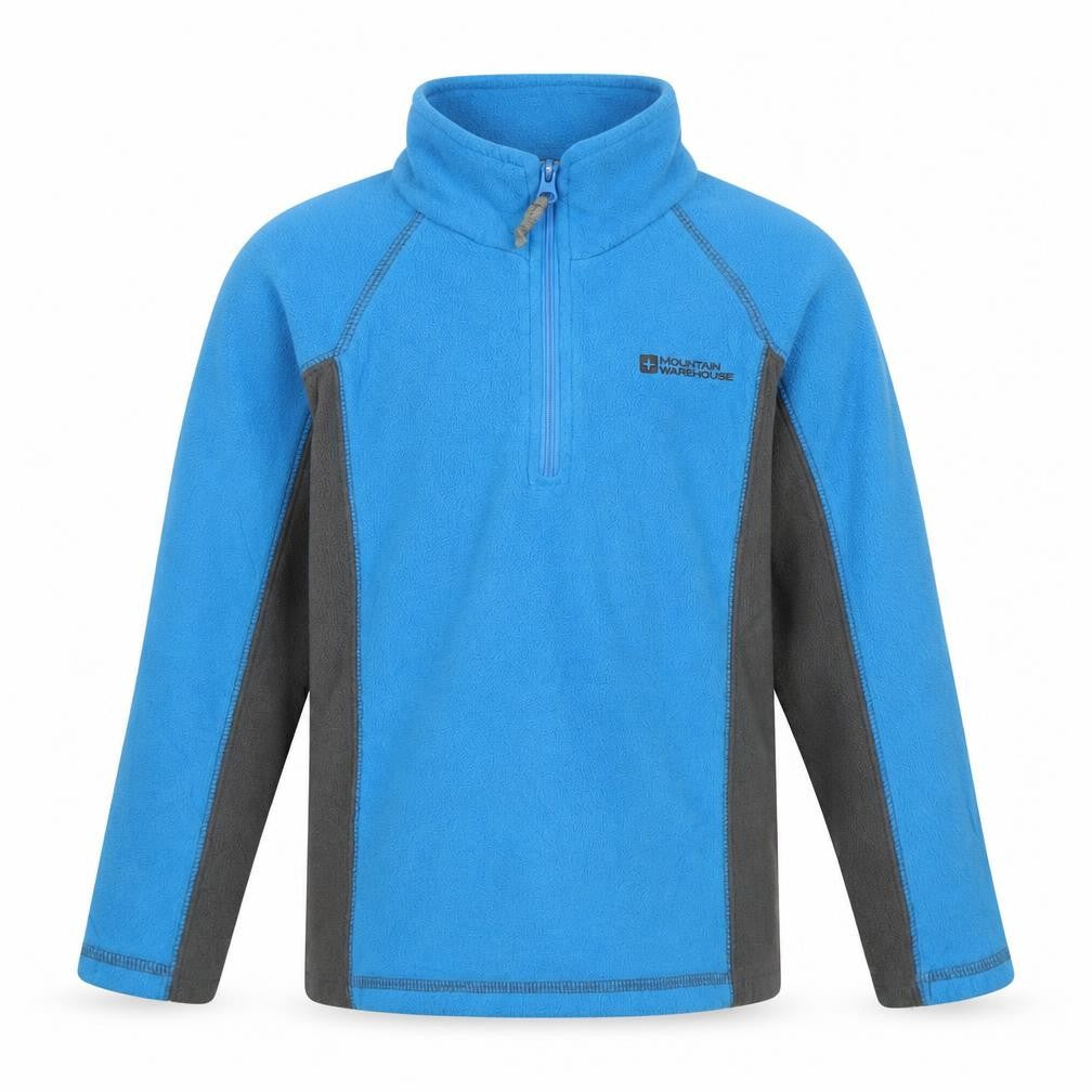 Mountain Warehouse Boys' Blue Fleece 1/4 Zip Sweatshirt 7-8 Years