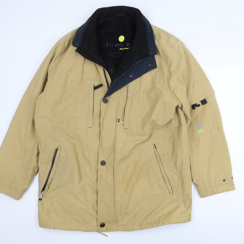 Jupiter Men's Beige Parka Jacket Size M Cotton Blend
