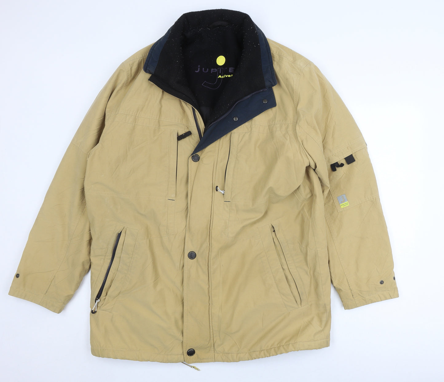 Jupiter Men's Beige Parka Jacket Size M Cotton Blend