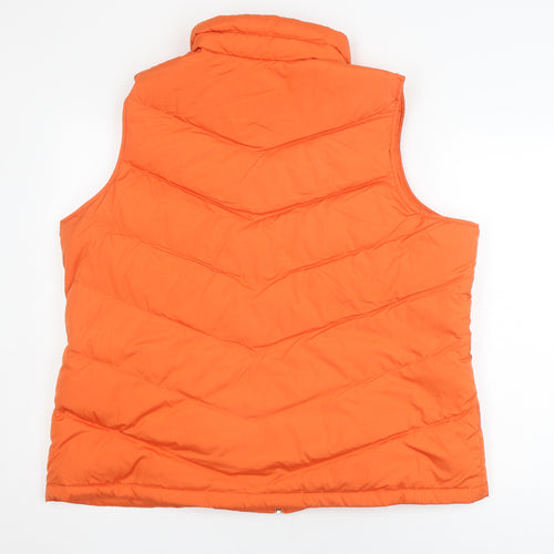 Lands' End Women's Plus Orange Puffer Waistcoat