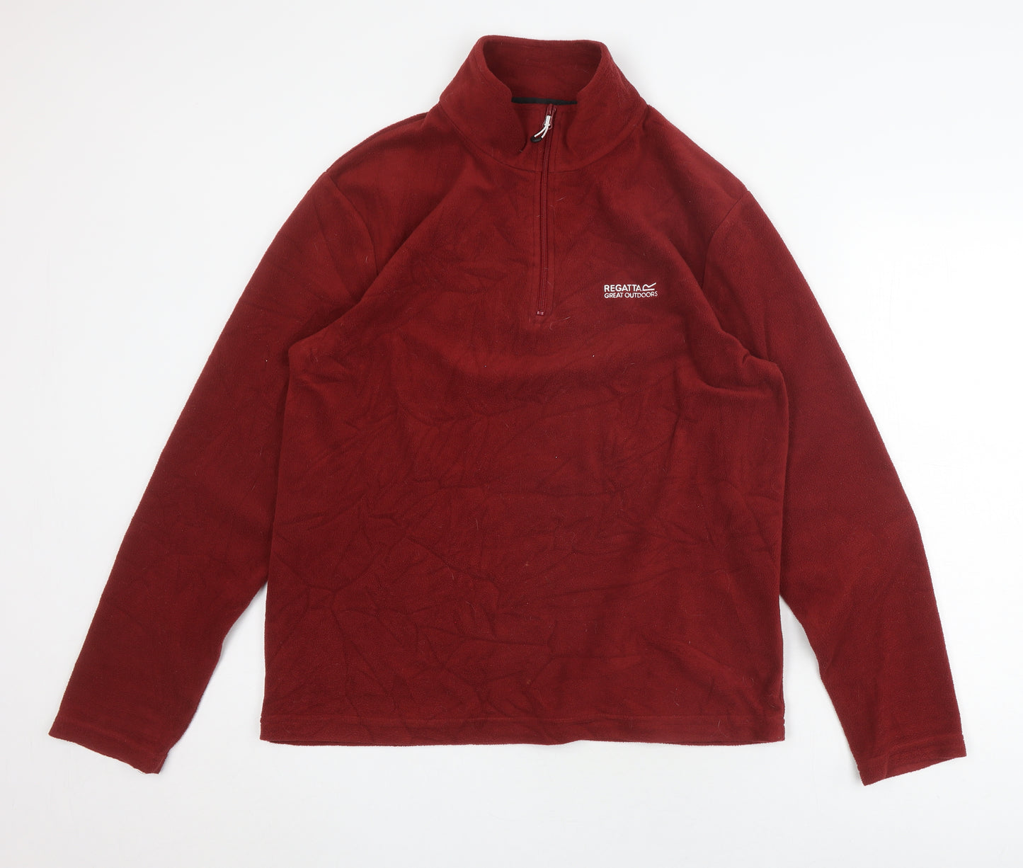 Regatta Men's Red Fleece 1/4 Zip Sweatshirt L