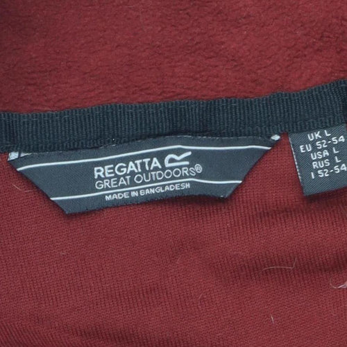 Regatta Men's Red Fleece 1/4 Zip Sweatshirt L