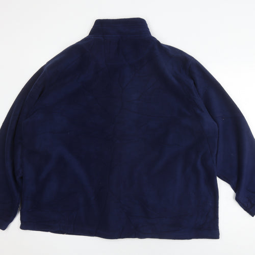 Pure & Natural Women's Blue Embroidered Full Zip 3XL Fleece