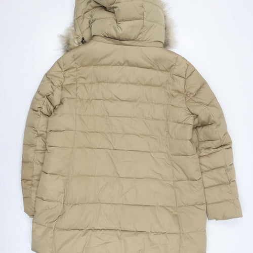 Per Una Women's Beige Puffer Jacket Size 16