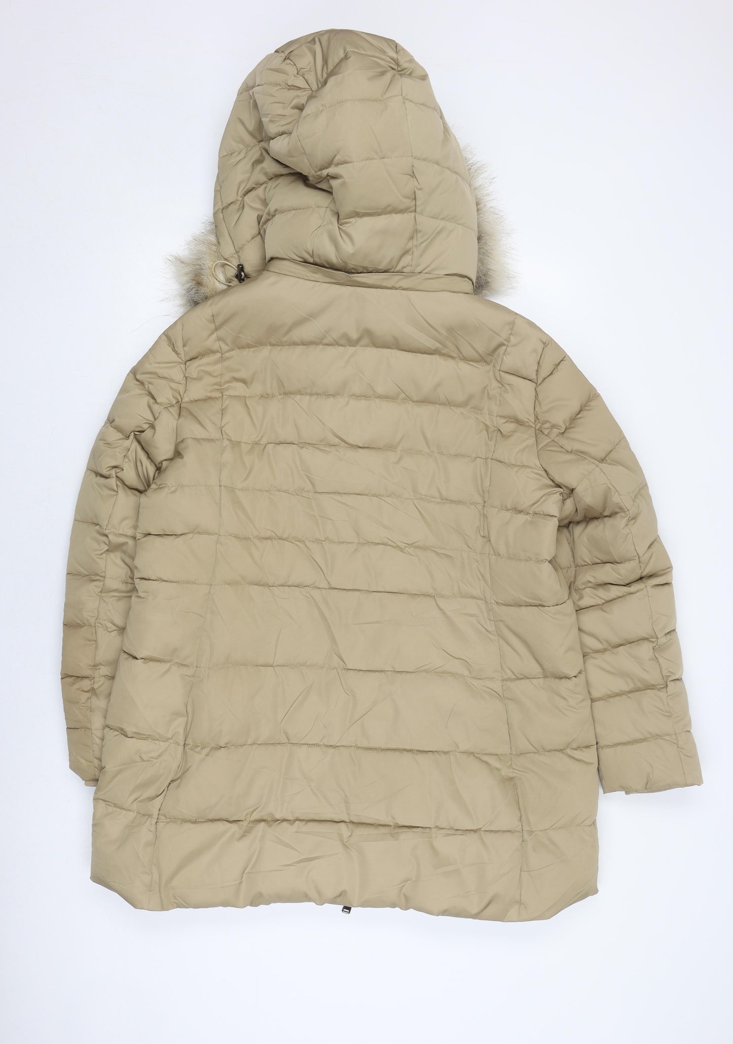 Per Una Women's Beige Puffer Jacket Size 16