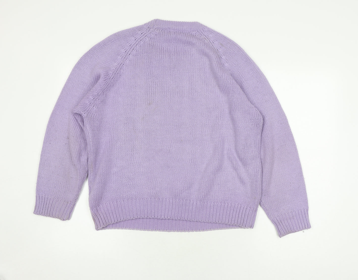 Berkertex Women's Lavender Cable-Knit Jumper Size 16