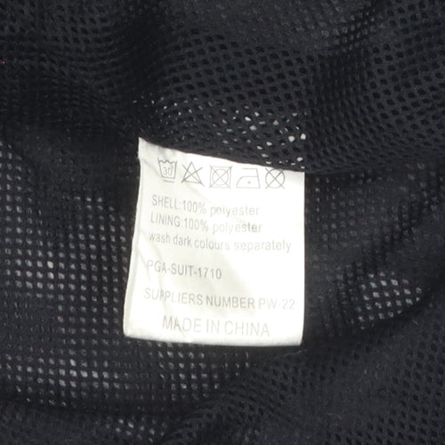 PGA Tour Men's Black Blue Windbreaker Jacket L