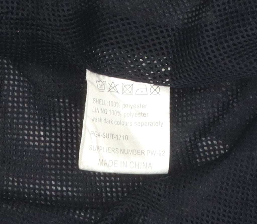 PGA Tour Men's Black Blue Windbreaker Jacket L