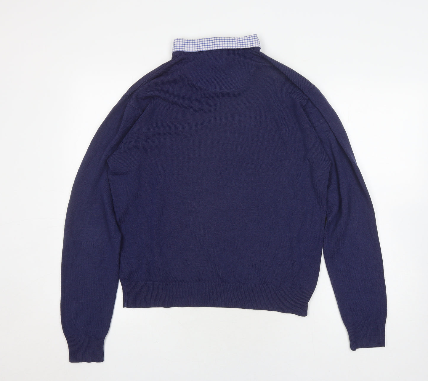 Pierre Cardin Men's Blue V-Neck Pullover M