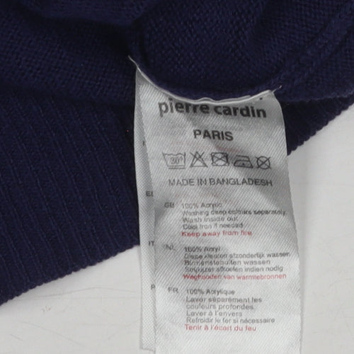 Pierre Cardin Men's Blue V-Neck Pullover M