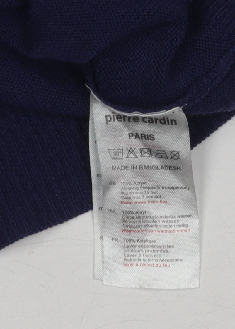 Pierre Cardin Men's Blue V-Neck Pullover M