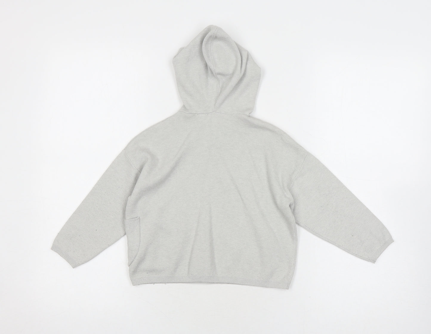 Zara Boys Grey Hooded Pullover Jumper 4-5 Years