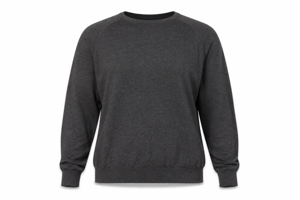 Front view of Zara Women's Grey Crew Neck jumper, size 16