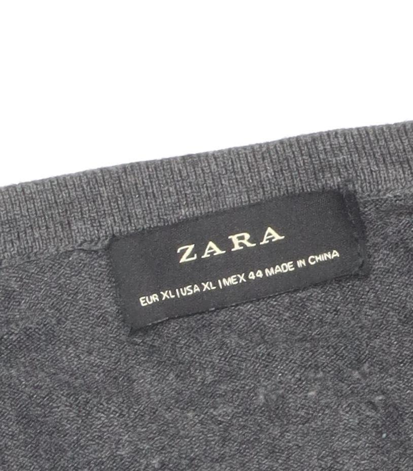 Zara Women's Grey Crew Neck Pullover Jumper Size 16