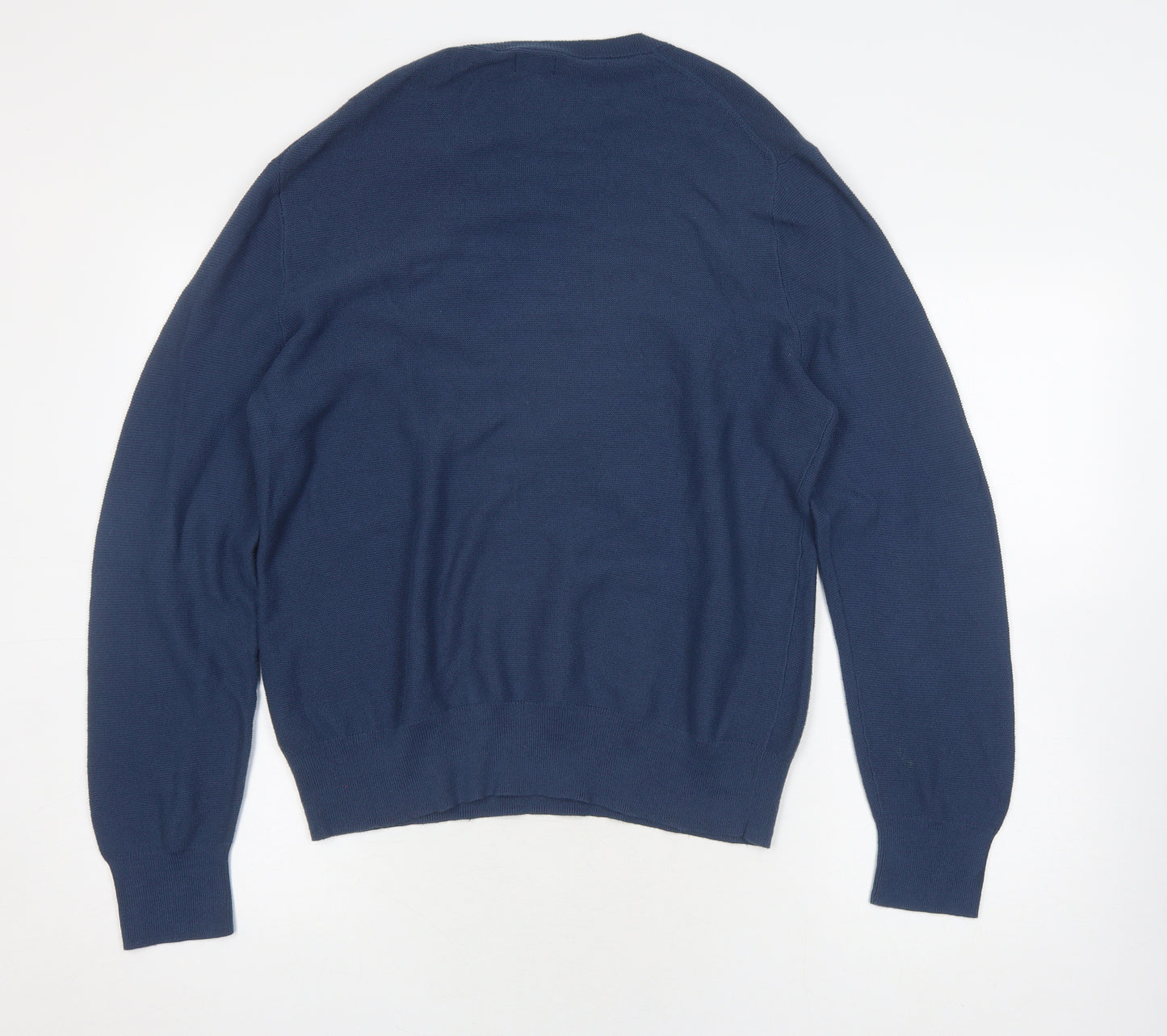 J.Crew Men's Blue Cotton Pullover Jumper Medium