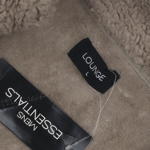 Essentials Brown Fleece Unisex Sweatshirt Size L