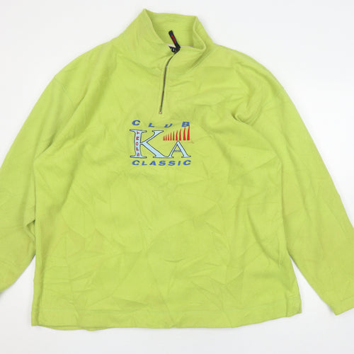 Karl Alexander Men's Green 1/2 Zip Sweatshirt L
