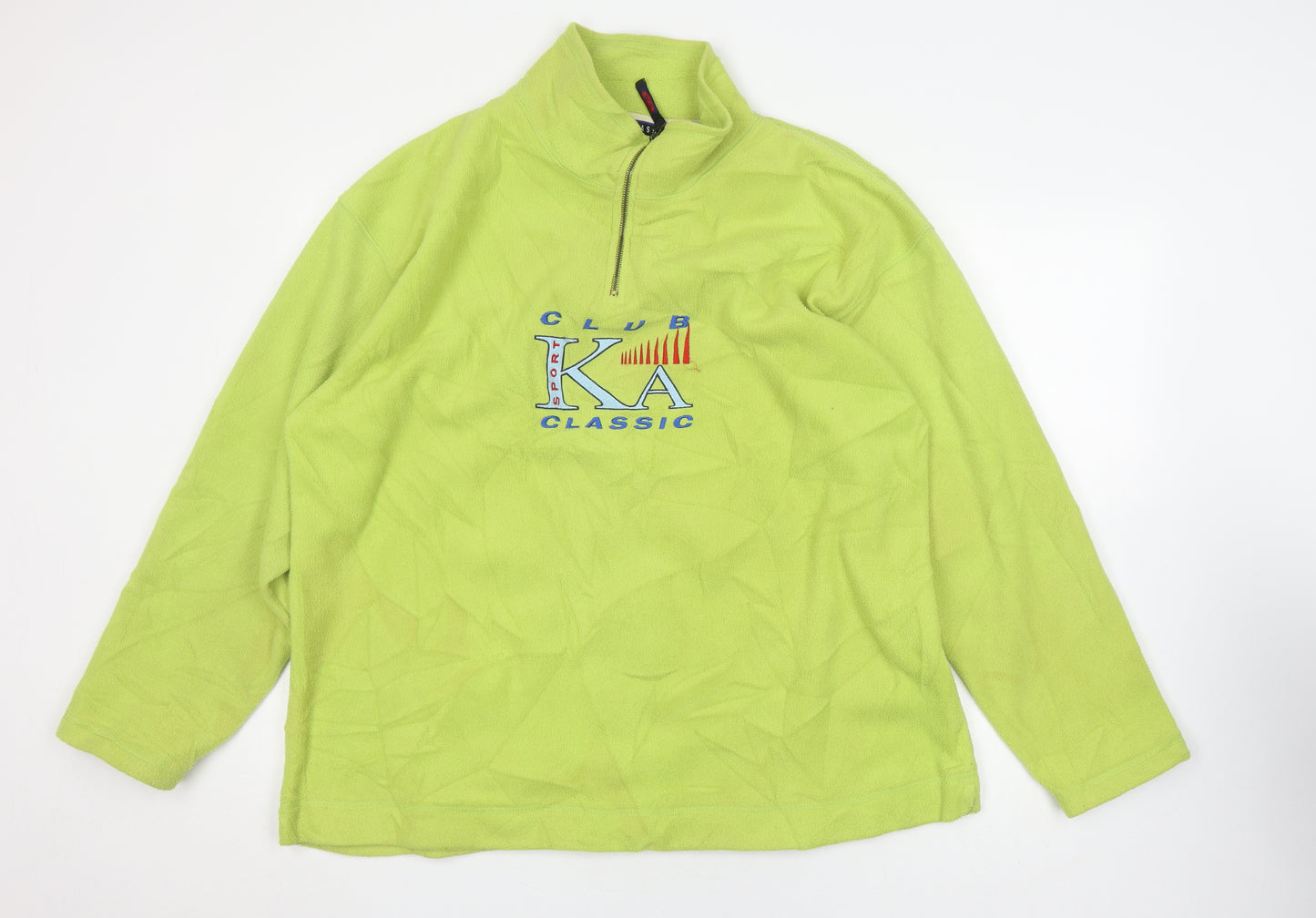 Karl Alexander Men's Green 1/2 Zip Sweatshirt L