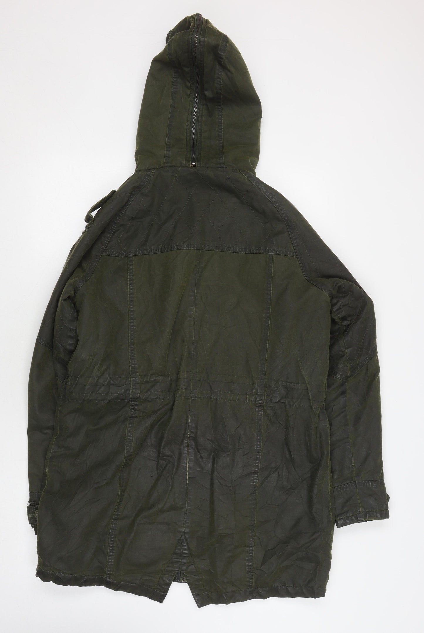 Nümph Women's Green Parka Coat Size 12