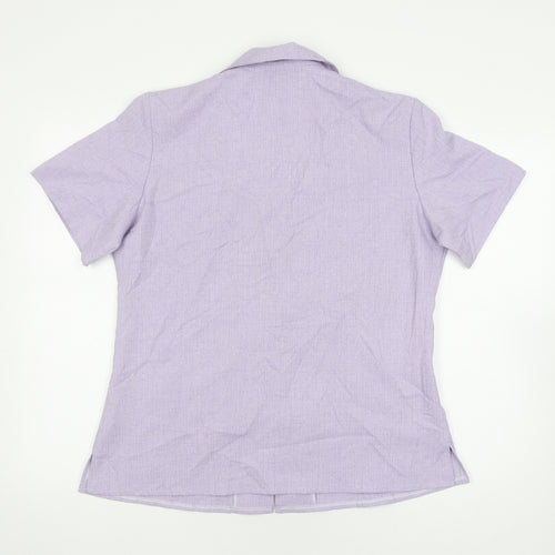 Clothes Contact Women's Purple Button-Up Shirt - Size 14