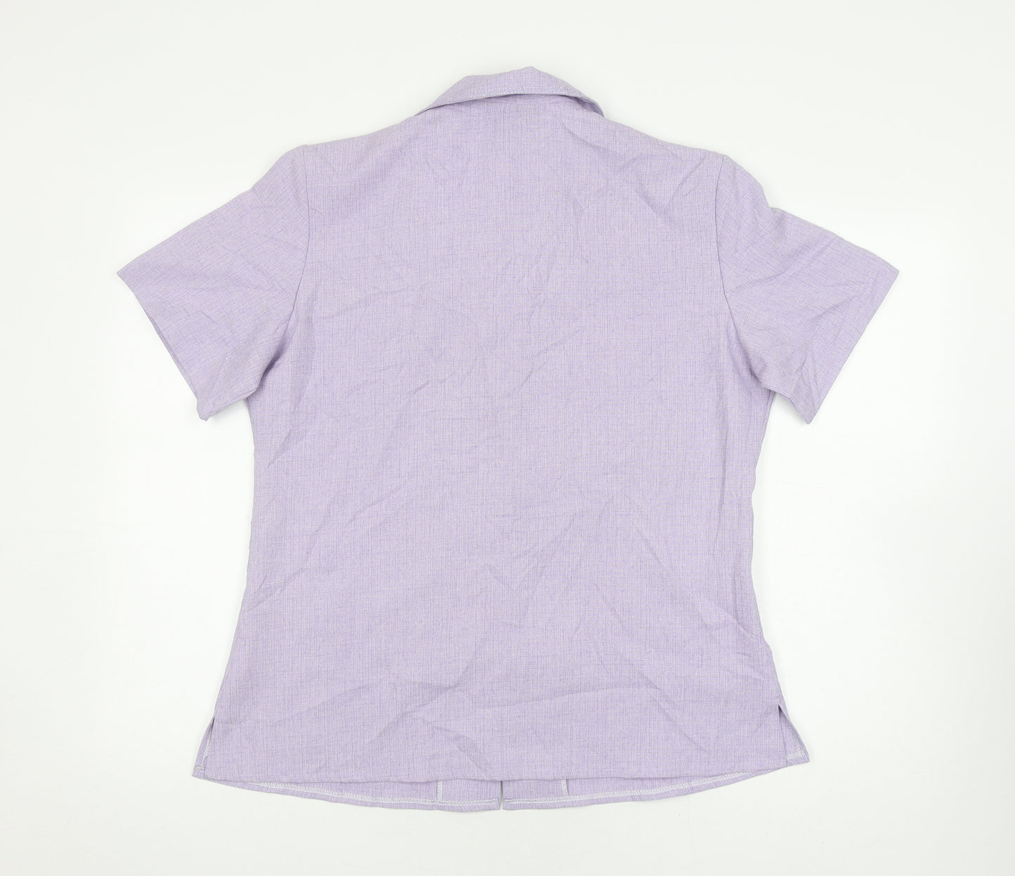 Clothes Contact Women's Purple Button-Up Shirt - Size 14