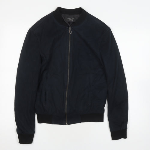 Zara Men’s Black Bomber Jacket Size S