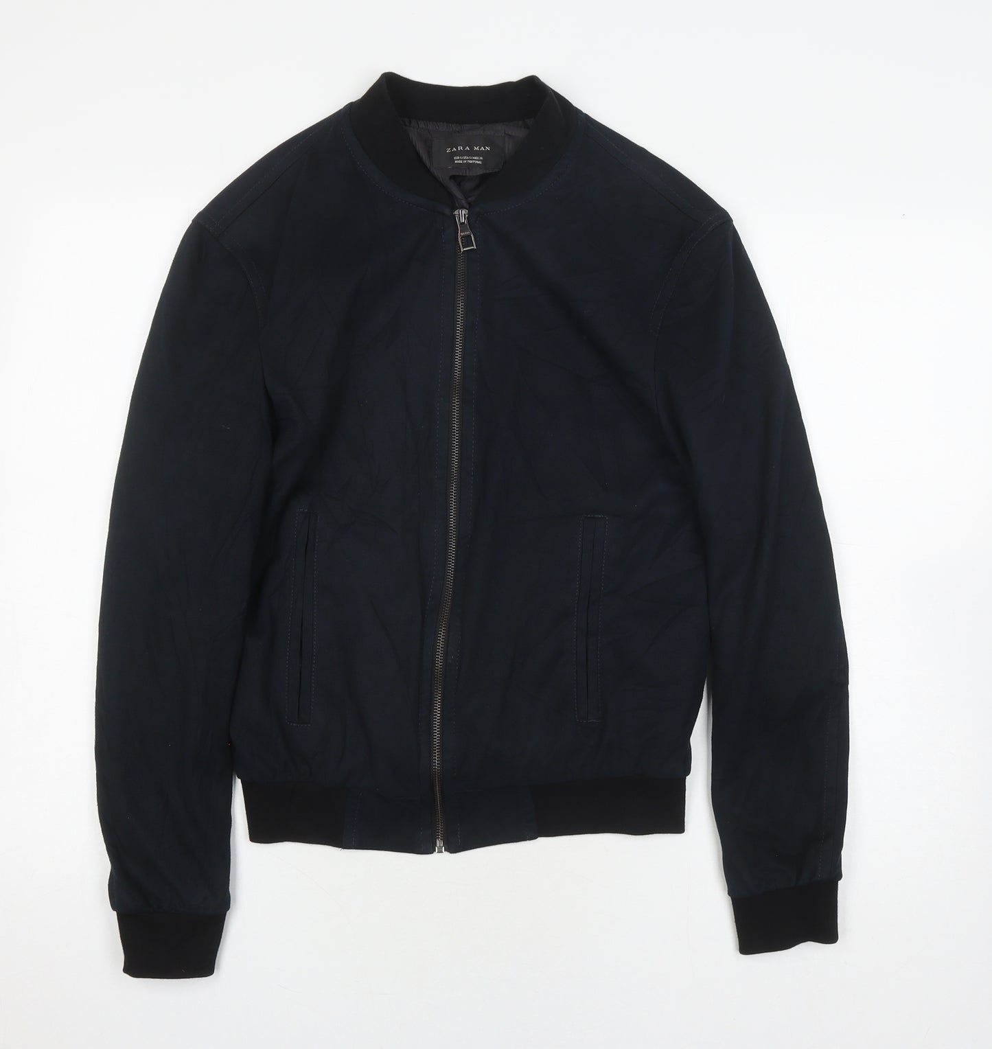 Zara Men’s Black Bomber Jacket Size S