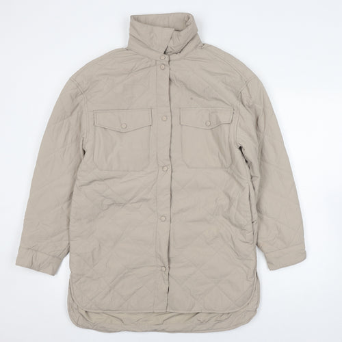 Marks and Spencer Women's Beige Quilted Long Jacket