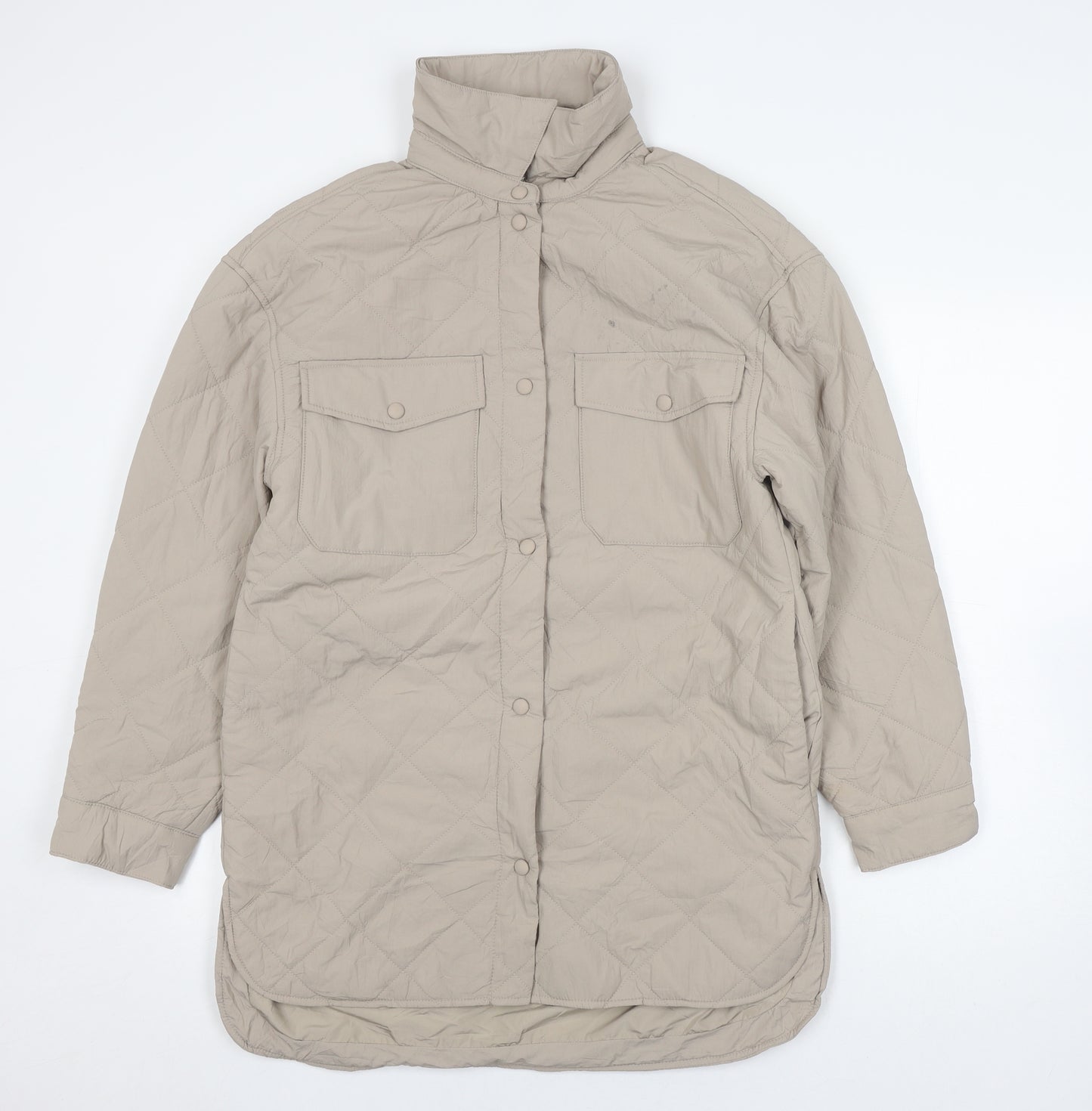 Marks and Spencer Women's Beige Quilted Long Jacket