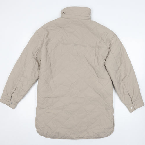 Marks and Spencer Women's Beige Quilted Long Jacket