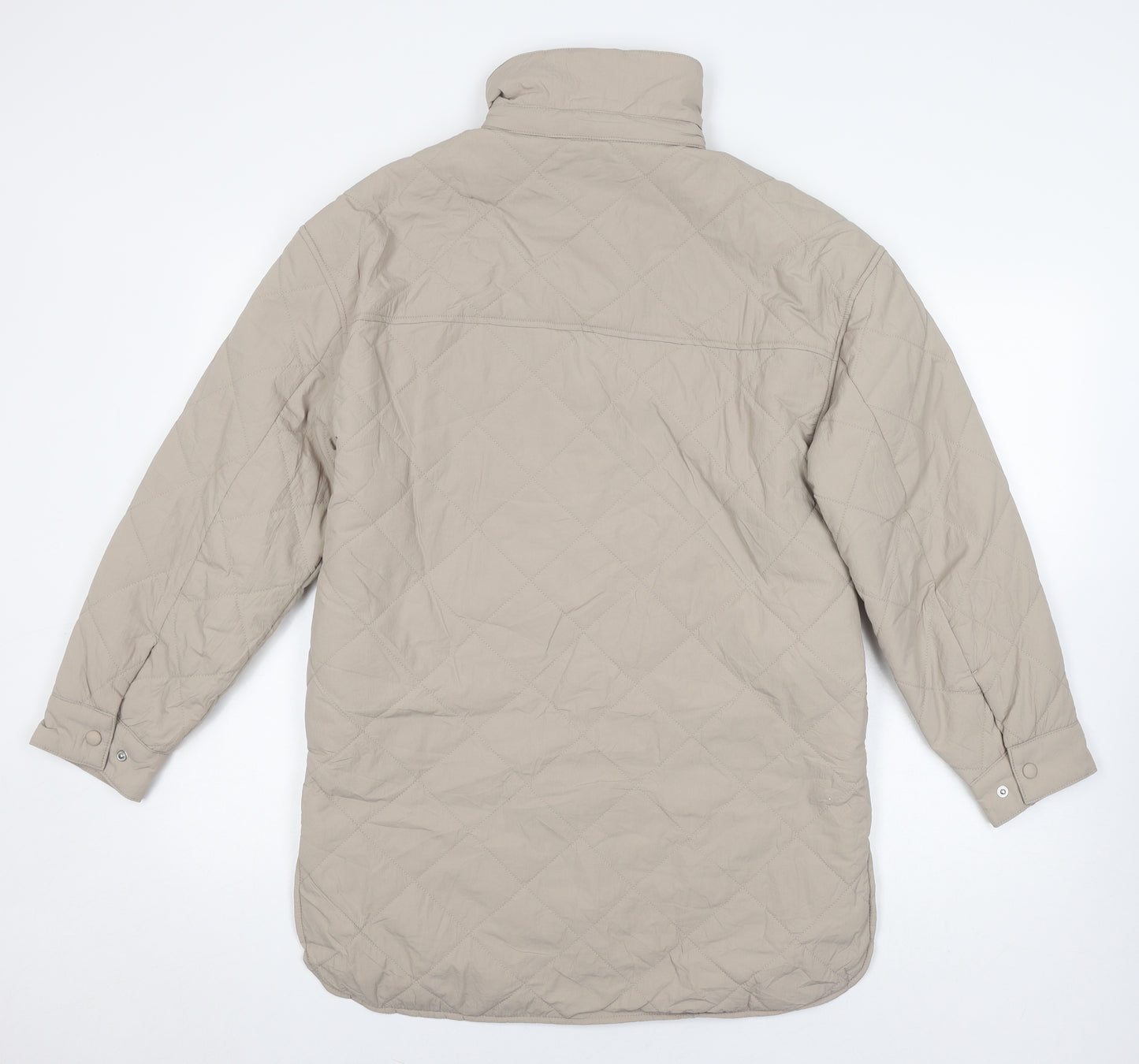 Marks and Spencer Women's Beige Quilted Long Jacket