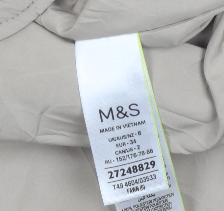Marks and Spencer Women's Beige Quilted Long Jacket