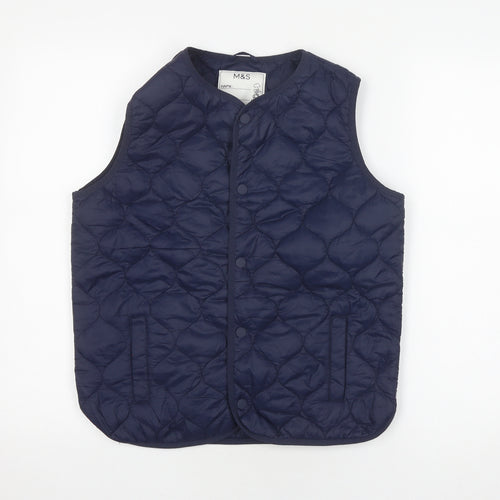Marks and Spencer Girls Blue Puffer Jacket 12-13 Years