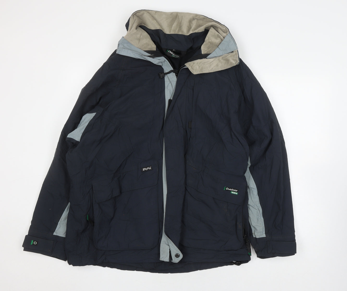Outdoor Scene Unisex Blue Parka Jacket S