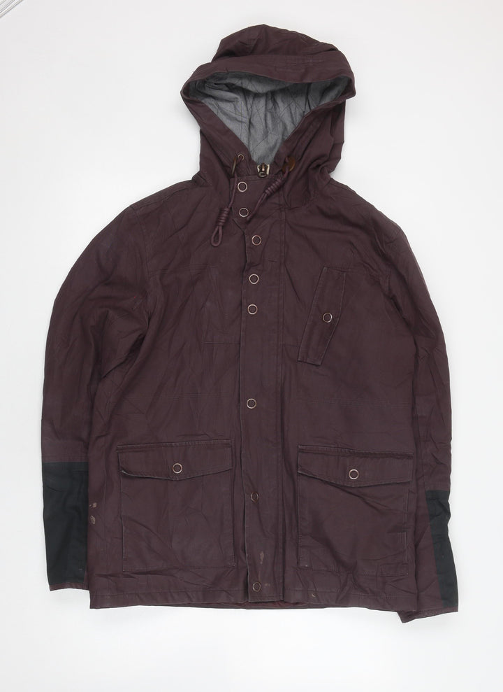 River Island Women's Brown Mid-Length Hooded Parka M