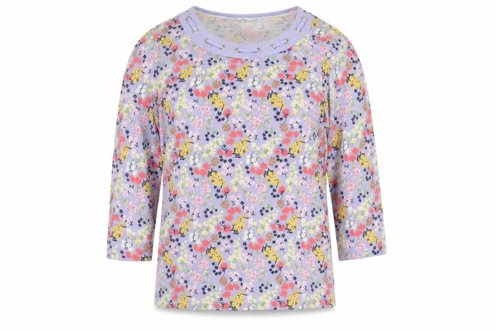 Front view of Cotton Traders Women's Multicoloured Floral Blouse, size 14