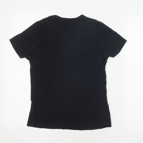 Roche John Rocha Women's Black Embroidered T-Shirt Size 12