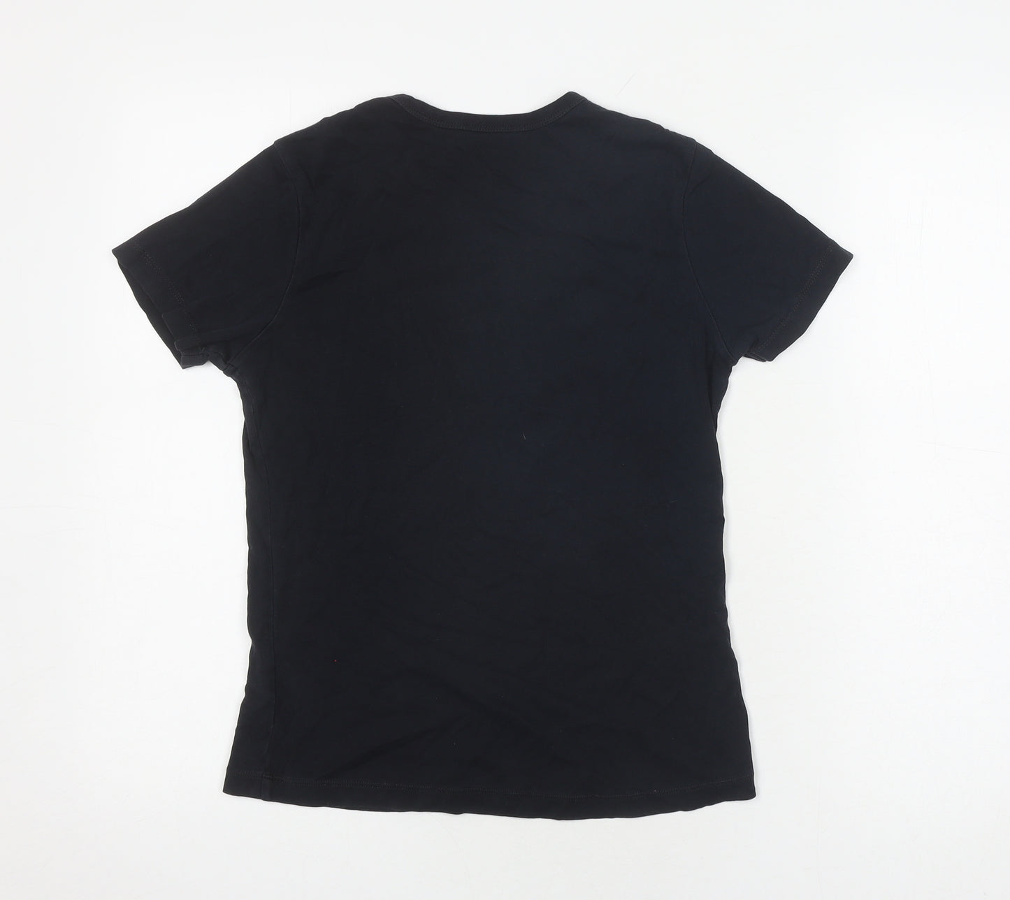 Roche John Rocha Women's Black Embroidered T-Shirt Size 12