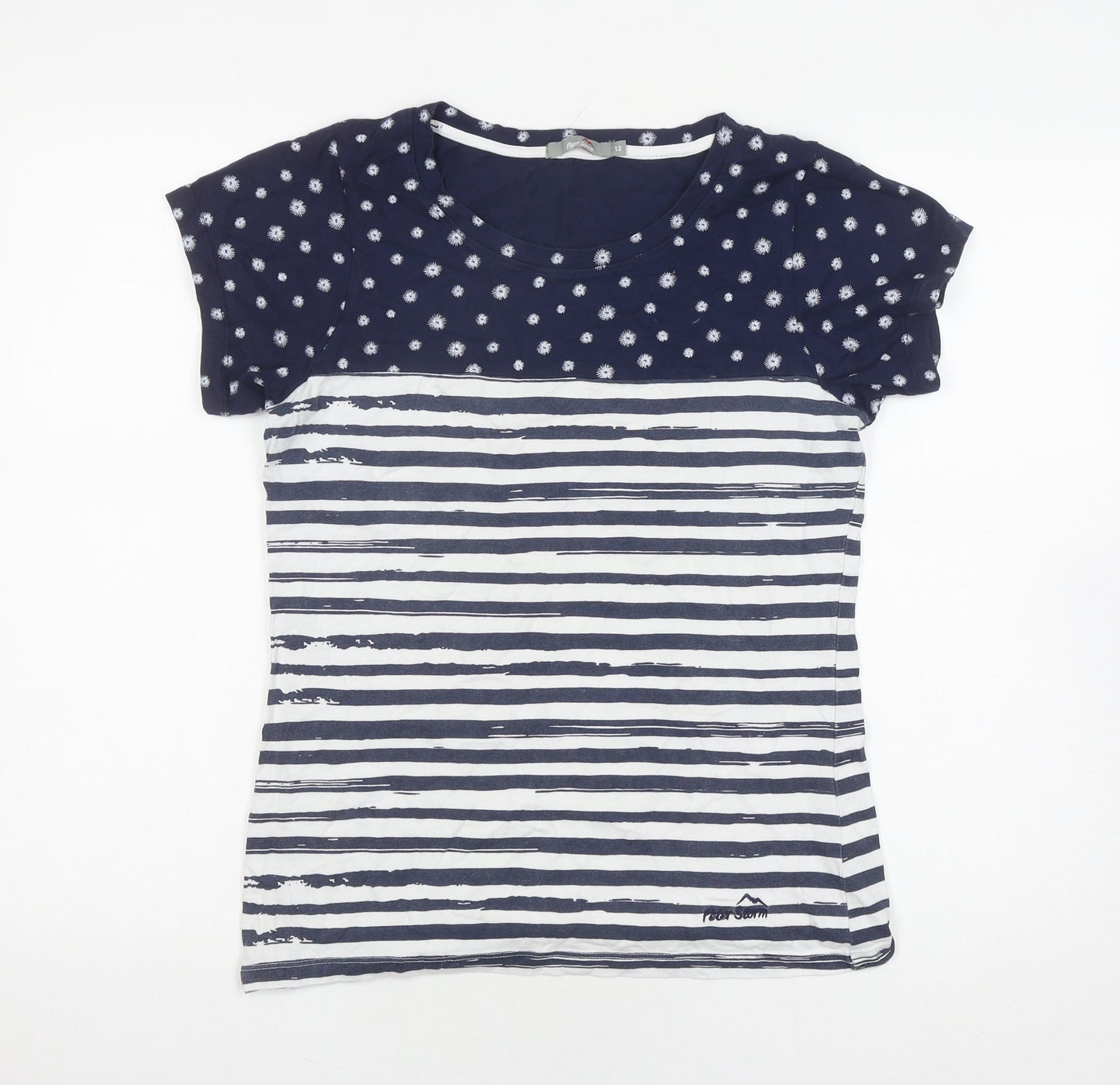 Peter Storm Women's Blue Nautical T-Shirt, Size 12